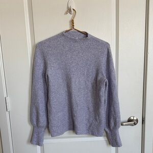 Women's Ribbed Knit Sweater - Light Purple